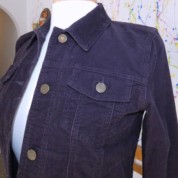 Ralph Lauren Jeans Company Vintage Eggplant Corduroy Button Up Jacket - Picture 3 of 7